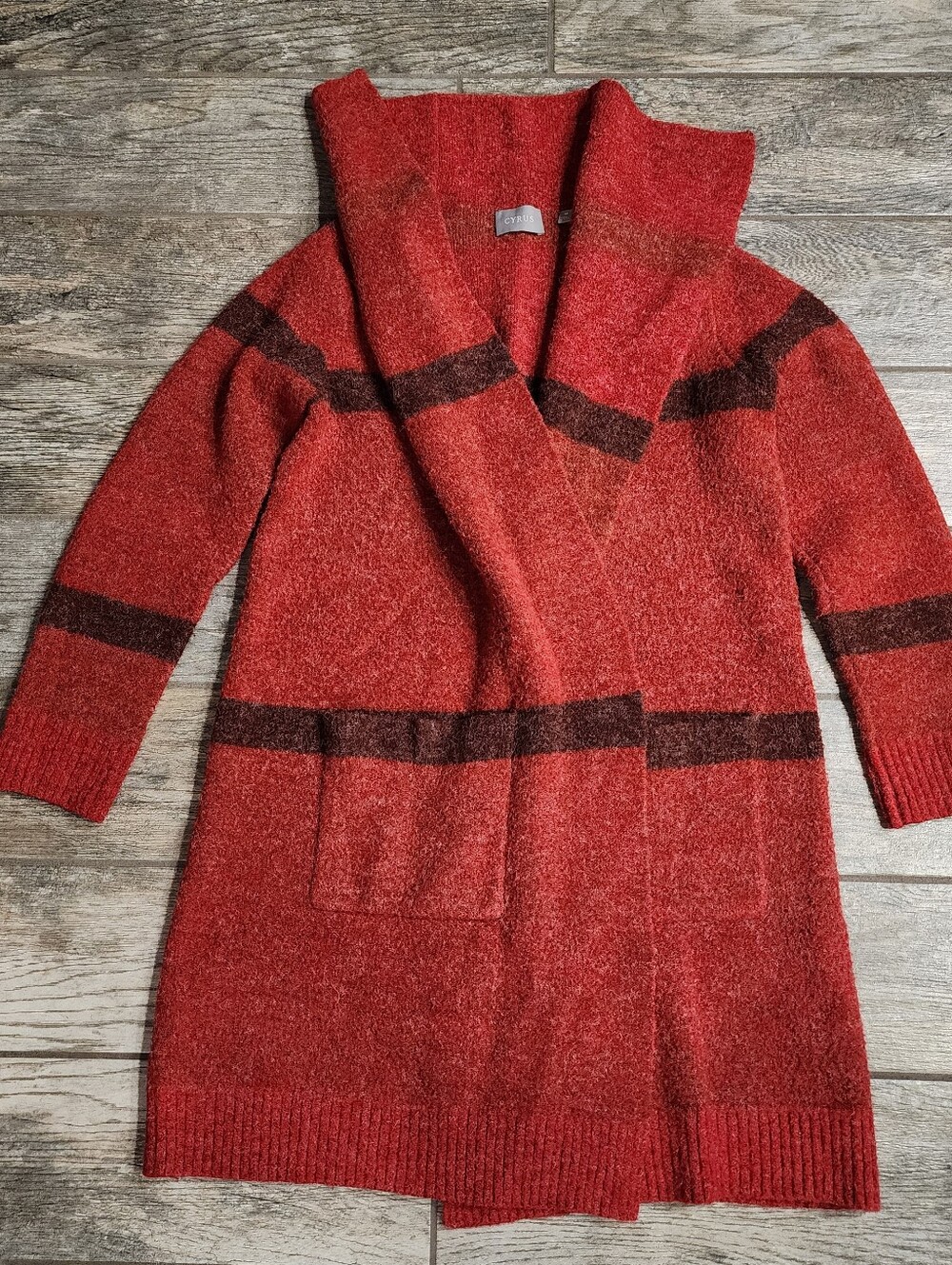 Cyrus Burgundy Cardigan Size Medium Excellent Condition